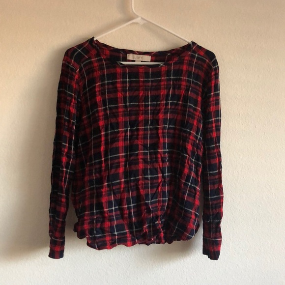LOFT Tops - LOFT plaid long sleeve
